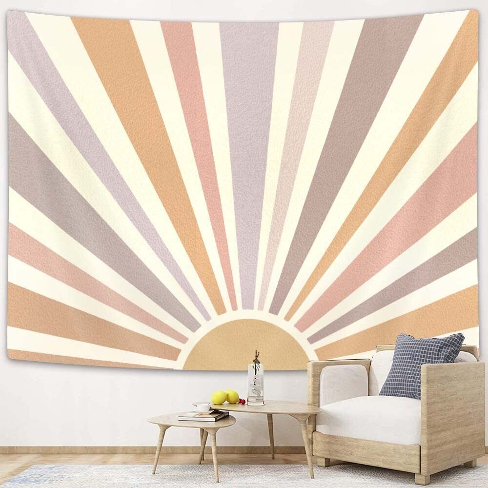 Boho Sun Large Fabric Tapestry 75x100 чёрный