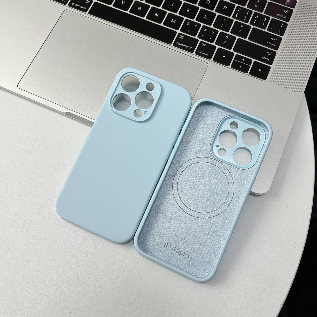 Official Liquid Silicone For  Magnetic Case For For Iphone 16 1 14 13 12 Pro Max Plus Chinese Red Wireless Charge Soft Cover