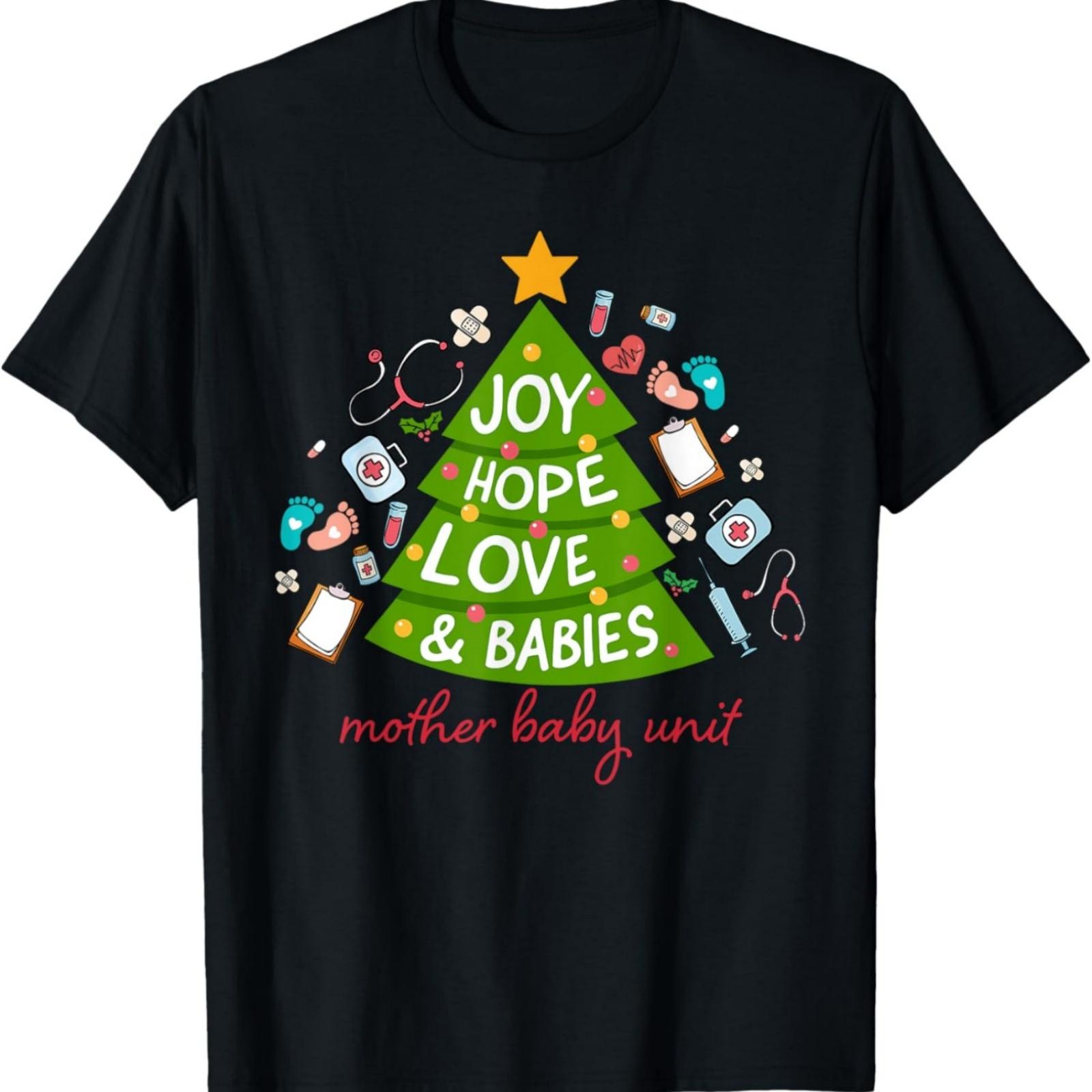 Joy Hope Love And Babies Mother Baby Unit Xmas Tree T-Shirt XXXXXL разноцветный