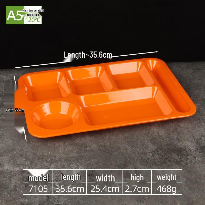 Commercial Melamine Divided Cafeteria Tray