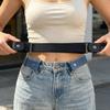 Canvas Adjustable Elastic Waist Band Invisible Belt Buckle Free Belts Unisex Jean Pants Dress No Buckle Easy To Wear Stretch