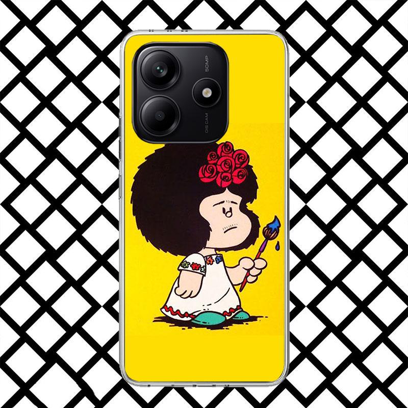 Mafalda Cartoon Phone Case for Xiaomi Redmi Note 15 14 14S 13 12 12S 11 Pro Plus 11E 11T 11S 10S 5G Soft Cover Fundas Redmi Note