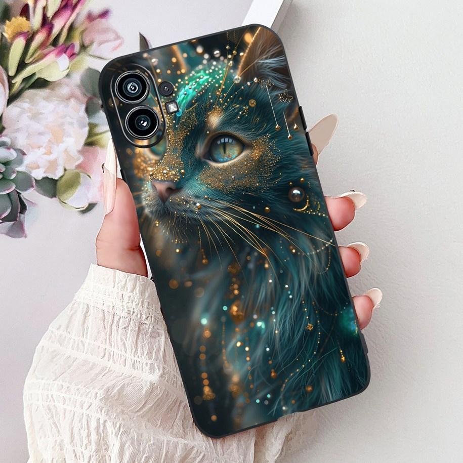 Phone Case 6.55" For Nothing Phone (1) One 1 A063 Soft Black Silicone Shockproof Back Cover For Nothing Phone1 Cartoon Funda New