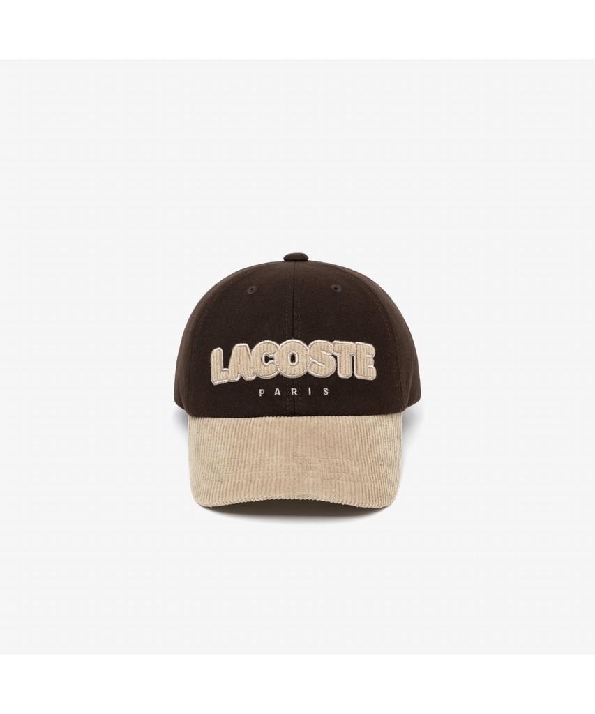 LACOSTE Men'S Corduroy Lettering Patch Ball Cap Rk413E-55N Skb