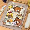 Cuaderno de dibujos animados Rilakkuma Engrosamiento Color Página interior Manuales Kawaii A5 Cuaderno de graffiti Diario Bloc de notas Papelería para niños