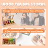 Bamboo Tea bag Storage Box Portable Teabag Holder with 5/8/12 Compartments Multipurpose Tea Packet Box for Home Office Spices