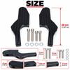 Ribbed Motorcycle Footboard Extensions for GTS300, Black Left and Right Set for Original Footrest Replacement or Modification Tasks