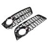 1 Pair Front-Bumper Grille for A5 COUPE/SPORTBACK 2008-2011 CABRIOLET 10-11 Fog Lights Honeycomb Cover Frame Trim