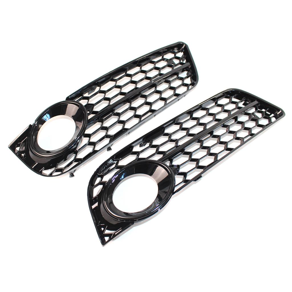 1 Pair Front-Bumper Grille for A5 COUPE/SPORTBACK 2008-2011 CABRIOLET 10-11 Fog Lights Honeycomb Cover Frame Trim