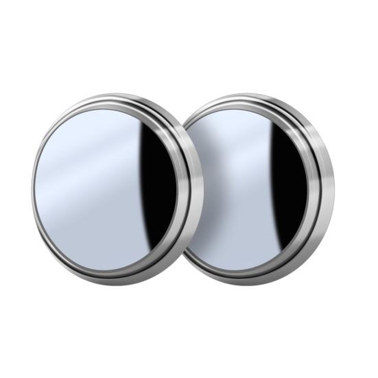 Wide Field of View Mirror 1 Pair Car Rearview Blind Spot Mirror, 360 Degree Adjustable Suction Cup Small Auxiliary Round Convex Glass Angle
