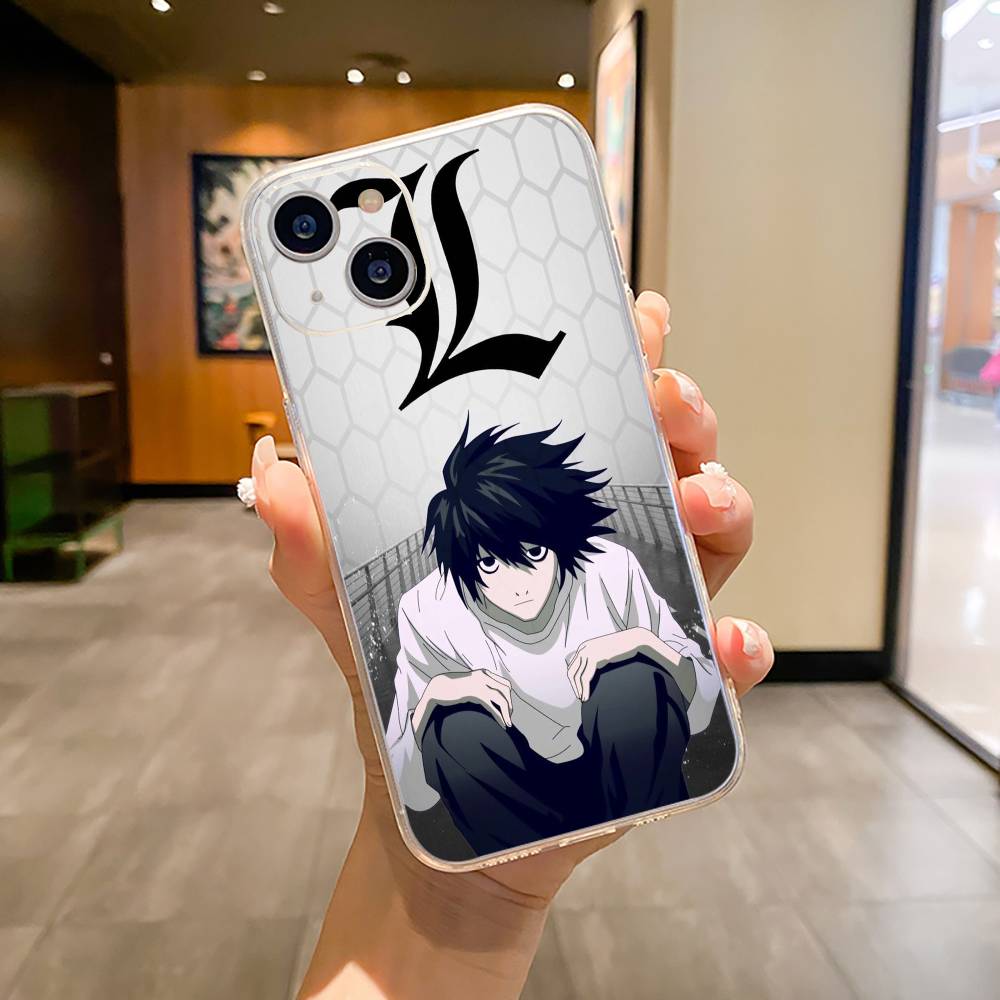 D-Death -Note Light Yagami -L Handyhülle Für iPhone17,16,15,14,13,12,11 ,Pro Max, Plus Weiches Silikon Transparente Hülle