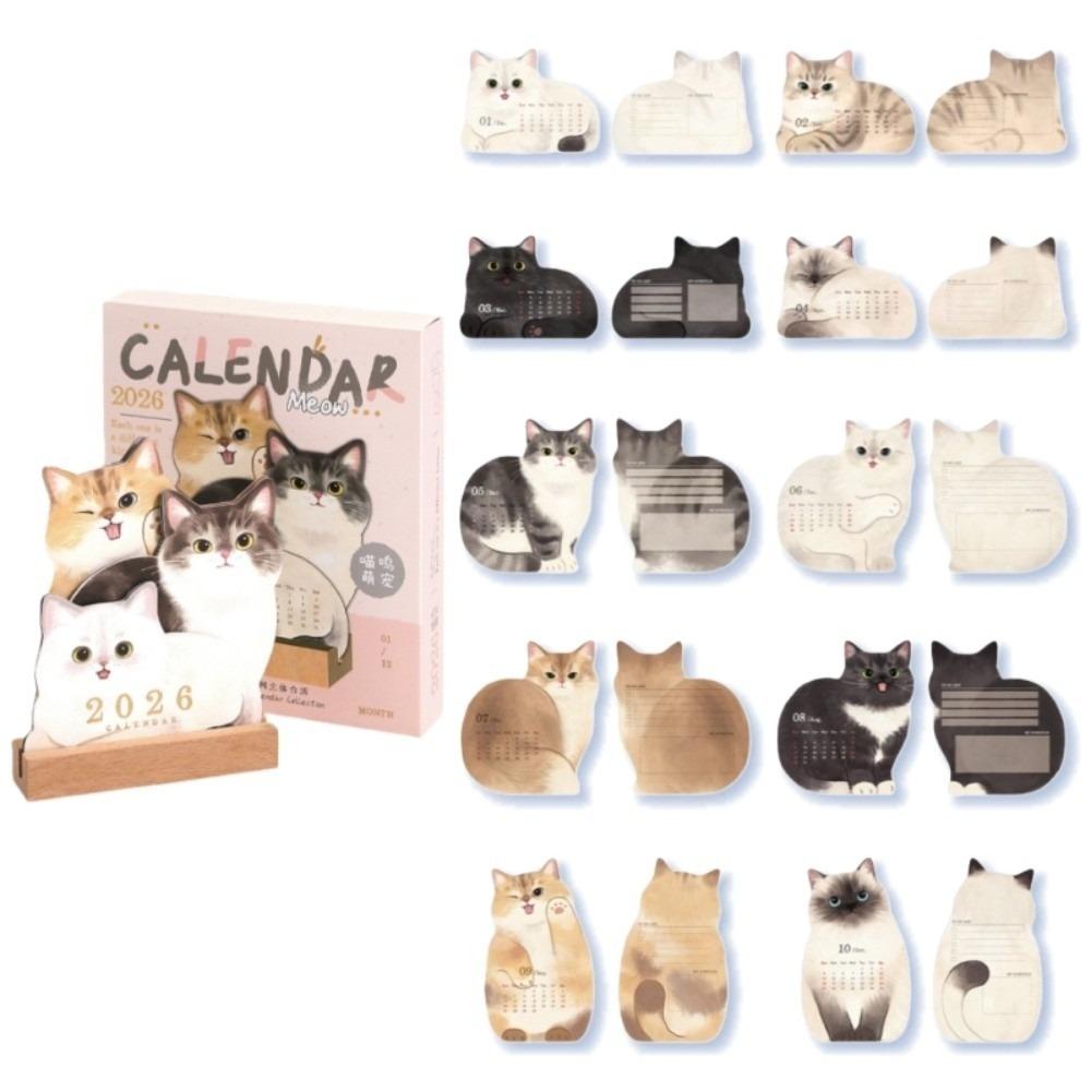 Schedule Kitty Calendar Time Planner Dog Cat Desktop Decoration Office School Supplies