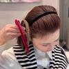 2-teiliges Elegantes Schwarz-rotes Samt-Haarband mit Zähnen Retro Stirnband für Frauen Mädchen Haarbänder Haaraccessoires