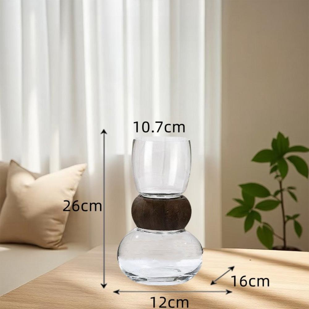 Creative Design Glass Vase Hydroponic Flower Arrangement Vase Dining Table Coffee Table Decoration Cute Simple Gift Idea