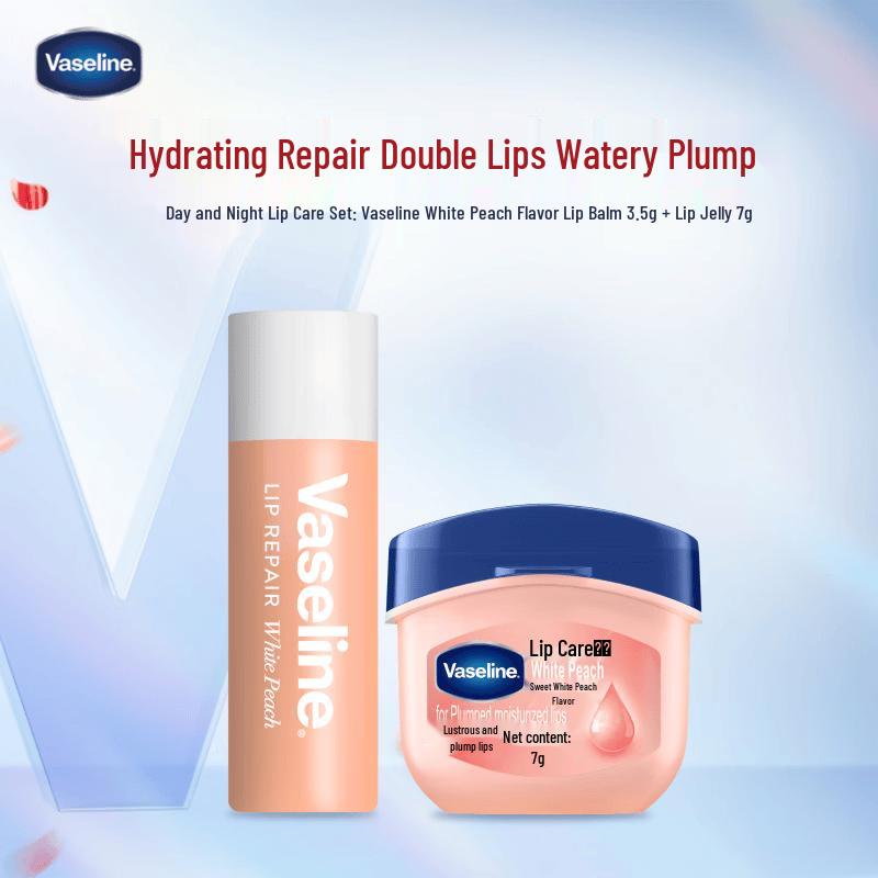 Vaseline White Peach Lip Care Duo