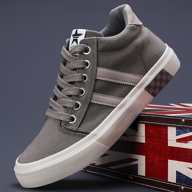 New spring mens shoes Korean style trendy and versatile fashion casual mens canvas shoes lace up comfortable flat shoes