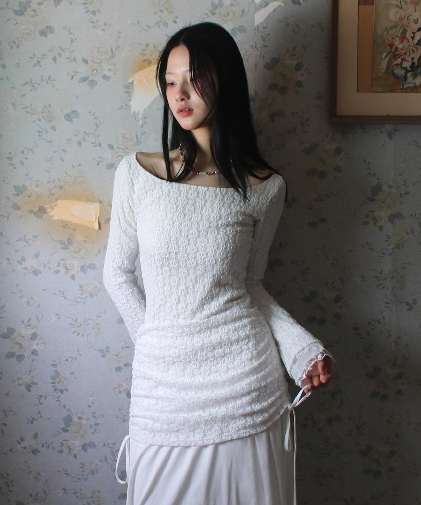 RUBATI Alina Antique Lace Long Sleeve T-Shirt_Ivory