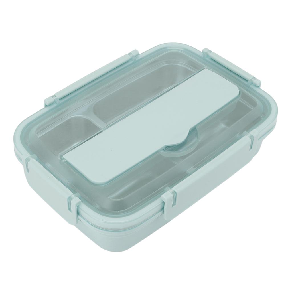 Lunch Box 3 Compartments 304 Stainless Steel Plastic Matching Spoon Chopsticks Portable Lunch