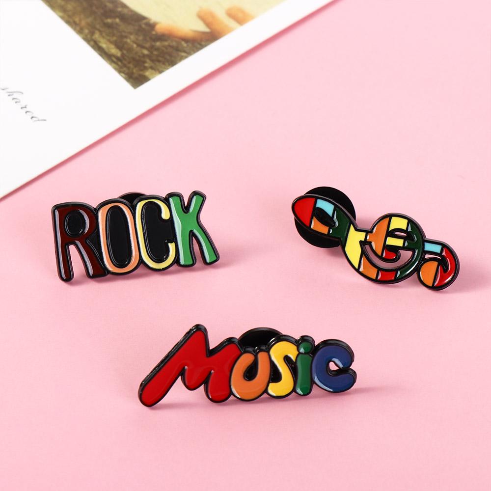 

Musical Instrument Rock Bag Pins Electric Guitar Cute Enamel Pins Creative Guitar Pins Music Lover musical note