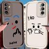 Hand Drawn Hehe Face Case for Samsung Galaxy A53 A50 A50S A36 5G A35 A34 A33 A32 A30 A26 A24 A23 A22 A20 A16 A15 A13 4G Cover