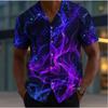 Men's Abstract Pattern 3D Print Shirt Button Up Shirt Casual Shirt Summer Shirt Short Sleeve Daily Vacation Clothing