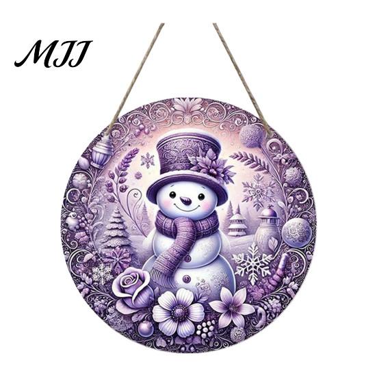 Decorative Entrance Wall Art Christmas Hanging Pendant with Lanyard, Wooden Sign for Front Indoor Outdoor Seasonal Decor Door, Creative Farmhouse