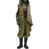 Adidas Originals X Hamcus FW23 Solid Color Three-Stripe Logo Zip-Up Hooded Down Jacket Unisex Outerwear Khaki IY5050