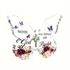 2D Flat Inspirational Bible Verse Acrylic Butterfly Plaque, Scripture Design, Suitable for Wall Decoration, Porch, Room, Villa, Accents Home, Hallway,