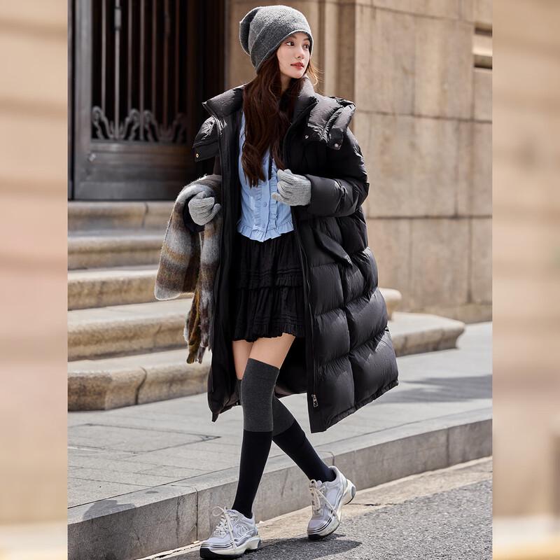 Bailuyu Women's 90% Goose Down Long Winter Coat