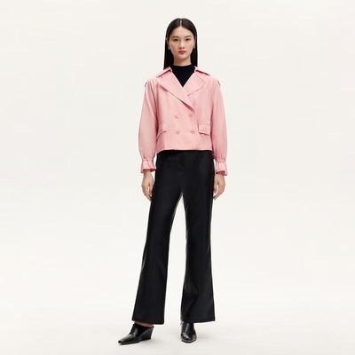 Women's Double-Breasted Drawstring Jacket