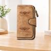 LOVE BITES Skull Moth Long Zipper Wallet, Large Capacity Card Holder, Unisex Clutch Bag, Fashionable Zipper Coin Purse, Suitable for Daily Use, A