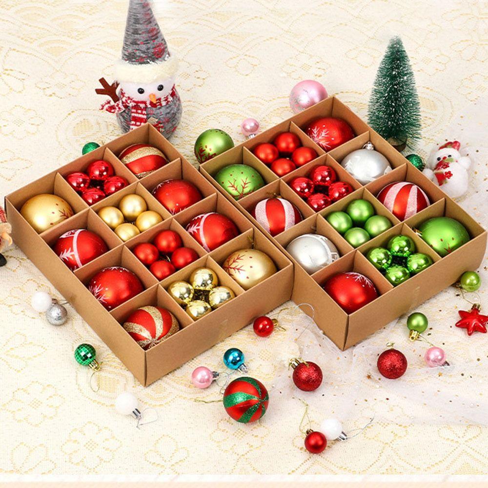 Creative Plastic Christmas Balls Ornaments 6cm Shatterproof Christmas Tree Decorations Xmas Christmas Tree Ball Wedding