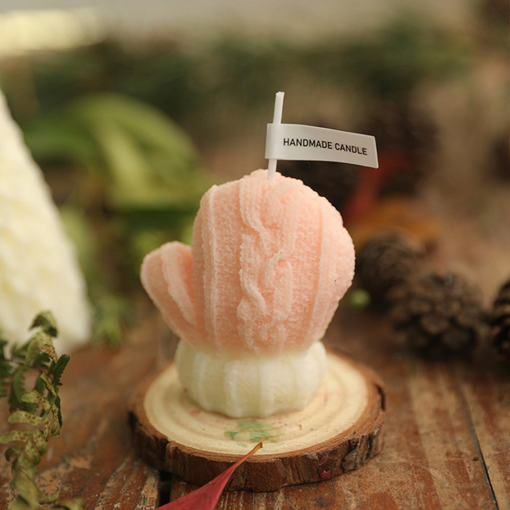 Christmas Glove Pattern Soy Wax Scented Candle, Single Core Rose Scented Candle for Indoor Use, Perfect for Christmas Decoration and Gifts