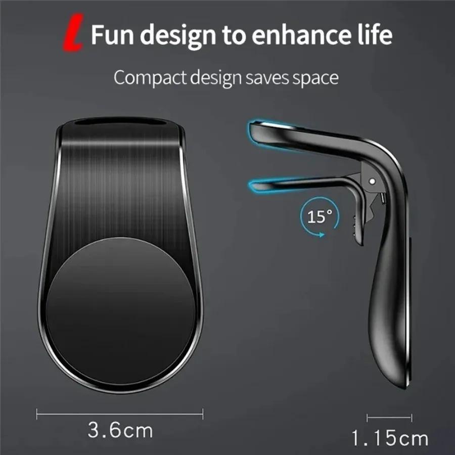 Secure Magnetic Car Mount Air Vent Phone Stand Strong Grip 360° Adjustable Holder