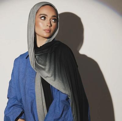 Women Gradient Cotton Jersey Hijab Scarf Lady High Quality Head Wraps Shawl Muslim Headscarf Islamic Turban Bandana Eid180*70Cm