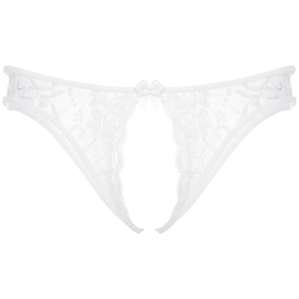 Herrspetsstringtrosor Genombruten Låg Midja Trosor Blommig Grenlös Design T-rygg Sissy Nattkläder