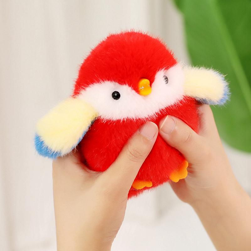 11CM Kawaii Cartoon Simulation Anime Jiujiu Bird Stuffed Animal Plush Toy Children's Sparrow Handmade Doll Festival Gift Pendant