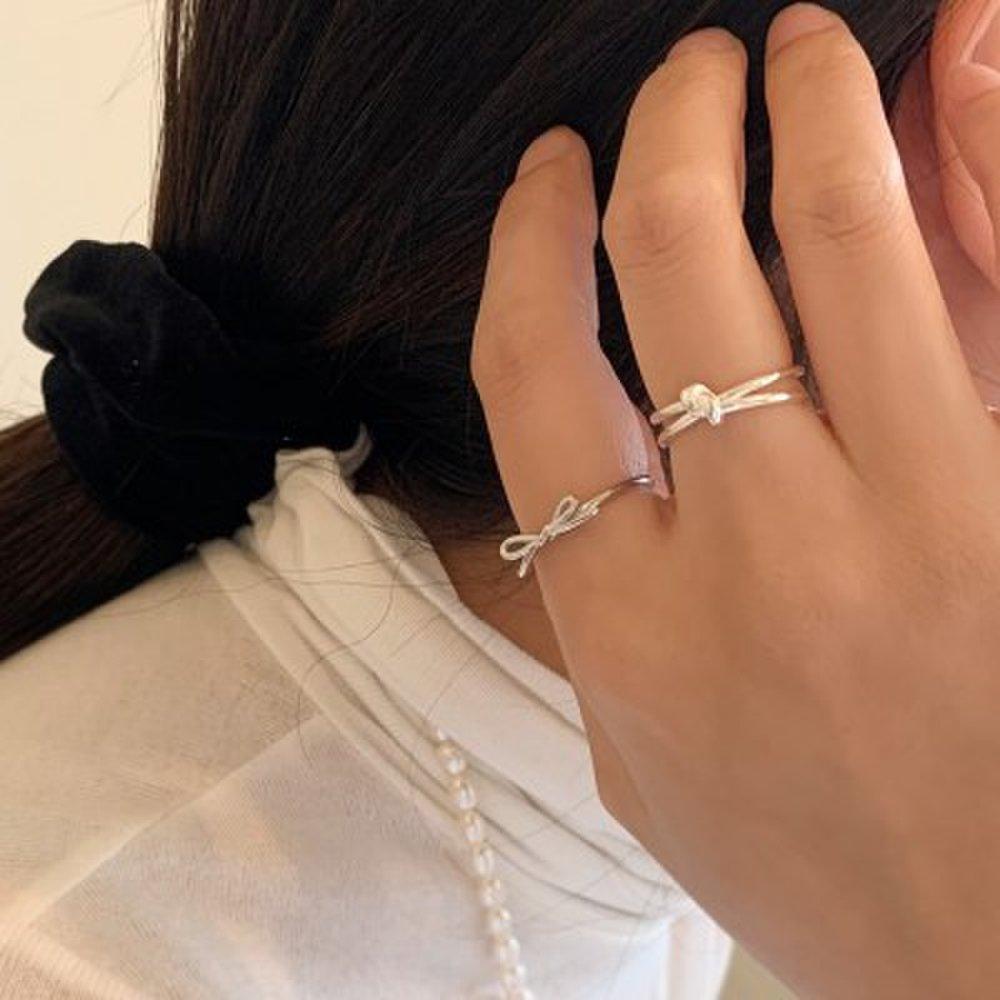 Offener Band Silberring 14K Goldring Freie Größe