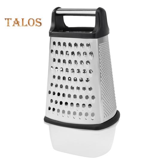 Käsereibe mit Behälter 4 Seiten Reibe für Gemüse Ingwerschneider Handliche Küchen Lebensmittelreibe für Käse Zesten Gemüse