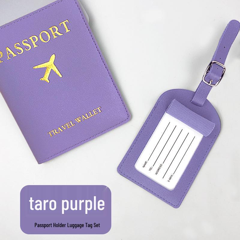 PU Leather Passport and Luggage Tag Set