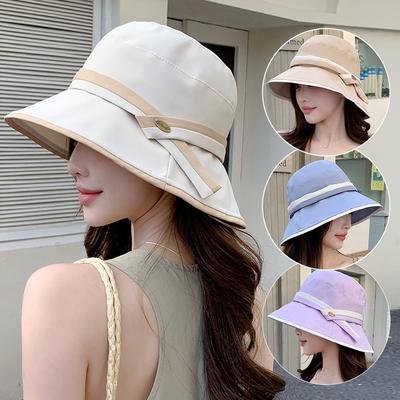 Spring Summer Wide Brim Bucket Caps Quick Drying Fisherman Hat Lightweight Women Sun Hat Outdoor Sunscreen Breathable Sun Hat