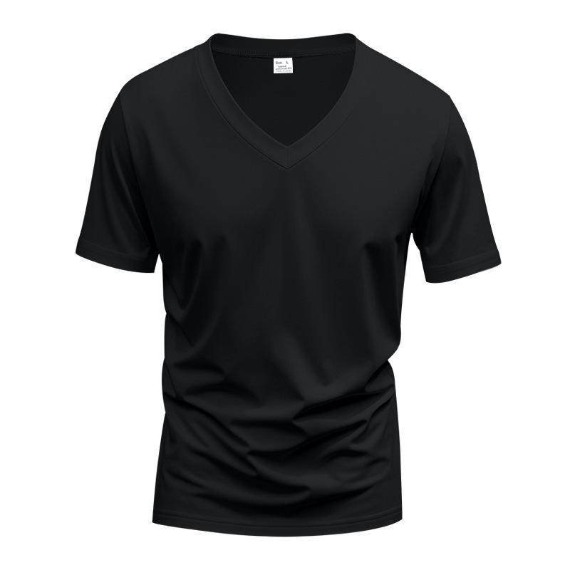 T-shirt Homme Style Américain Col en V Séchage Rapide Respirant Décontracté Sport Manches Courtes Homme
