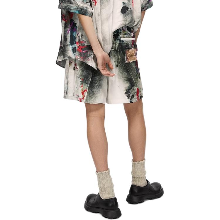 Acne Studios paint-splatter shorts BE0211-BHO