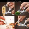 Kitchen Food Scissors Stainless Steel For Baby Food Cutting Toddler Feeding Aid Scissors with Case Baby Safety Tableware Health