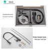 All Copper Rotatable Dual Mode Kitchen Faucet with Spring Neck for Hot and Cold Water