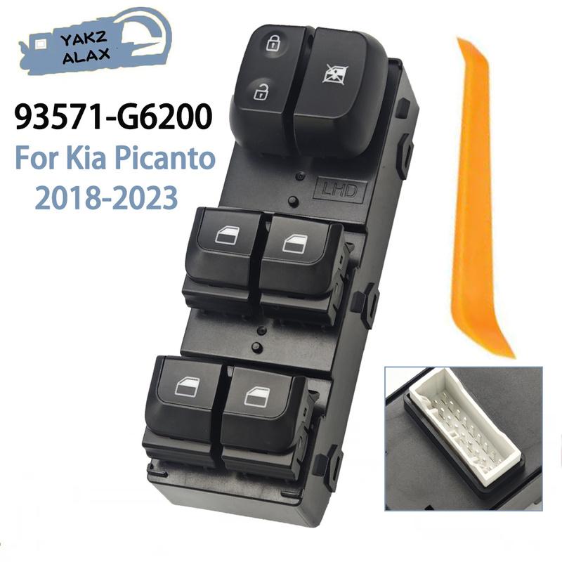 

For Kia Picanto 2018 93571-G6200 Electric Master Power Window Control Switch Glass Lifter Button