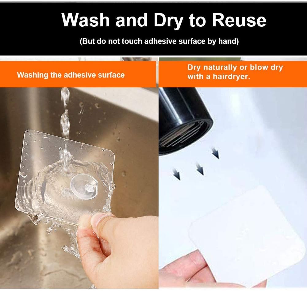 30/1Pcs Transparent Wall Hooks Hangers Self Adhesive Door Wall Hangers Hooks Heavy Load Rack Kitchen Bathroom Organizer Holder