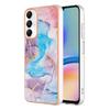 For Samsung Galaxy A05s 4G Case with IMD Marble Flower Pattern TPU Mobile Back Cover
