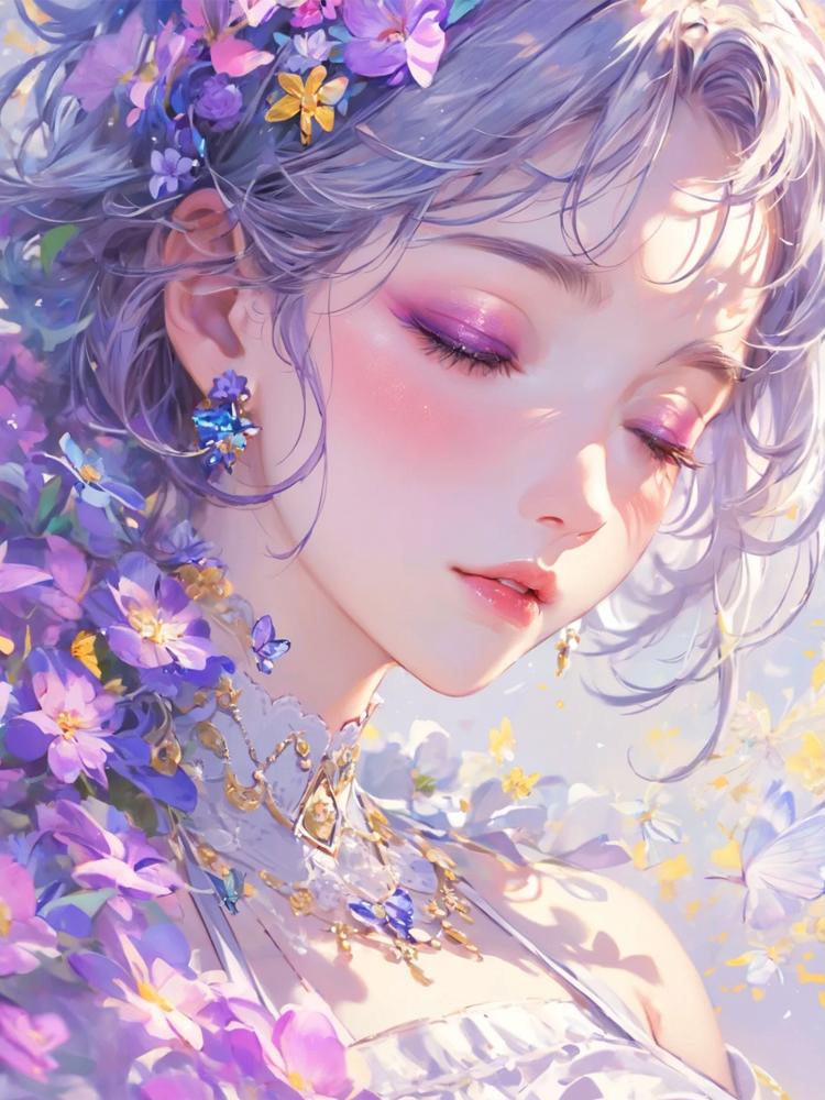 DIY Алмазная картина Мультфильм Цветочница Полная Алмазная мозаика Вышивка Мечта Крест Вышивка Набор Искусство Домашнее украшение