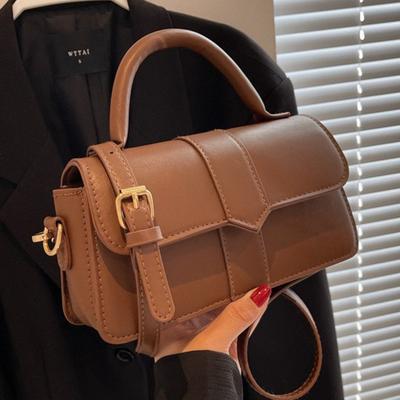 PU Leather Flap Shoulder Bag for Women Handbag Fashion Crossbody Bags Vintage Underarm Bag Square Satchel